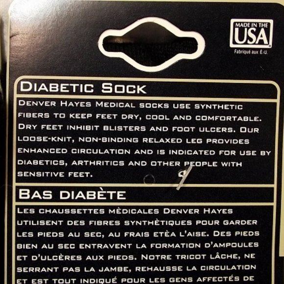 DENVER HAYES, Diabetic Socks, Men XL Lot of 3, - Picture 3 of 8